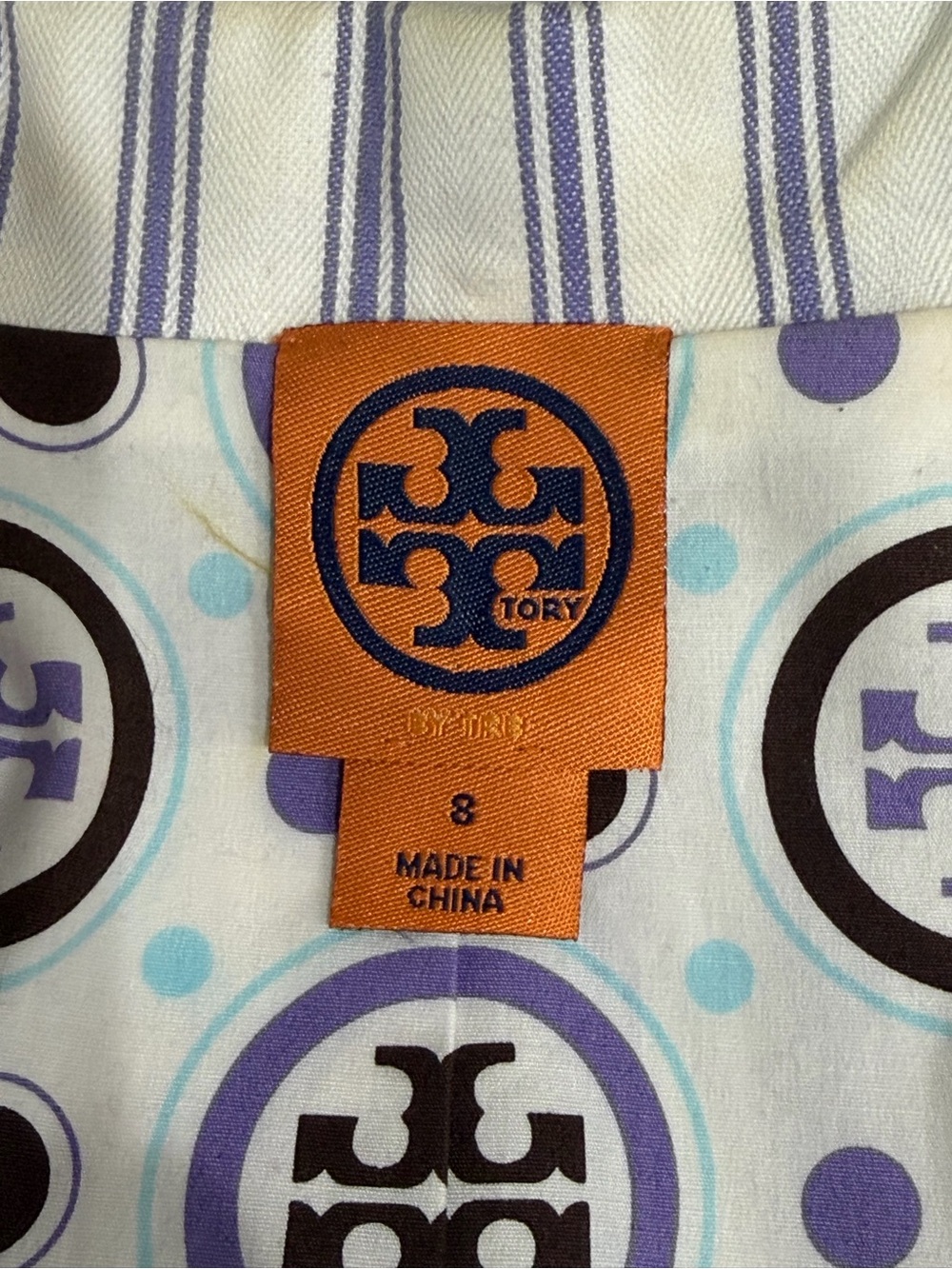 Tory Burch Lavender Striped Blazer - Picture 9 of 10